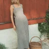 AMELIA SQUARE NECK DRESS - GINGHAM
