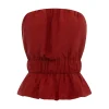 AURELIA STRAPLESS TOP - MERLOT