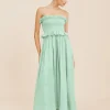 COBY STRAPLESS DRESS - COOL MINT