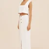 GIGI COLUMN SKIRT - IVORY