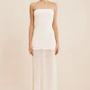 ROMY STRAPLESS DRESS - CREAM